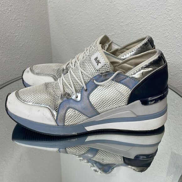 Michael Kors Liv Trainer Anthracite blue, white and silver size 9.5 - Picture 4 of 9
